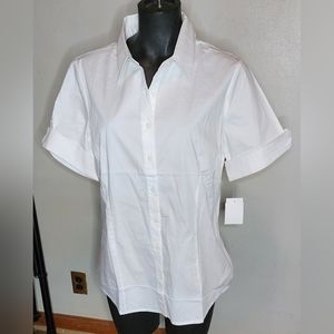 MOJO white women's cut white button down.  Sz 1x.